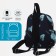 Baby backpack on lightning, black color