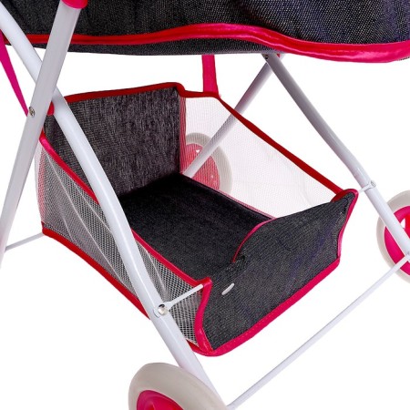 The stroller is universal for dolls, with a basket, a metal frame, mix-9