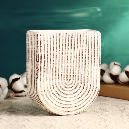 Suspended Kashpo "Derin" 15x5x17cm, white-1