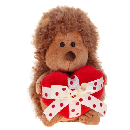 Soft toy "Hedgehog Kolyunchik" with a heart, 20 cm-1