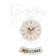 Watching double-sided watches, on the suspension "WelCome", D-23 cm, 47 x 31 cm, 1 aa, white