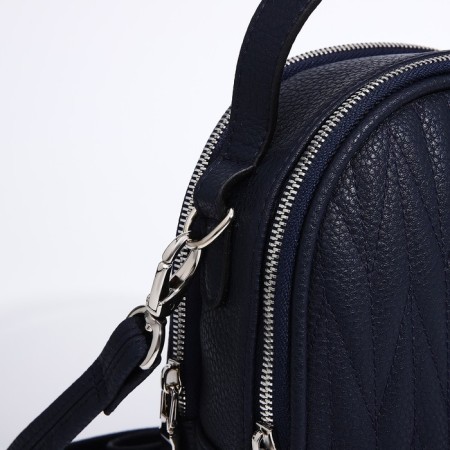 Bag Cross-Bodi Medvedkovo with a zipper, blue color-4