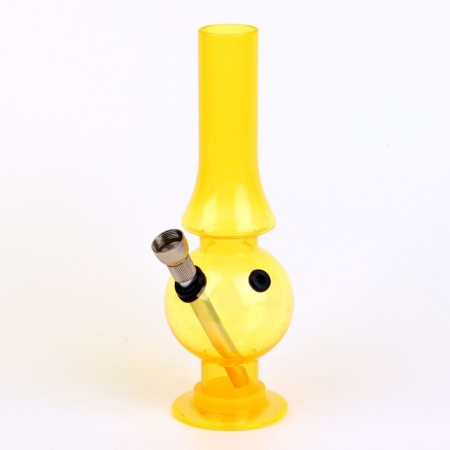 Bong, H-20 cm, "spear", acrylic, yellow