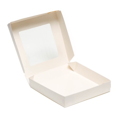 Container for removal, with a window, white, 20 x 20 x 4 cm, set 10pcs.-3