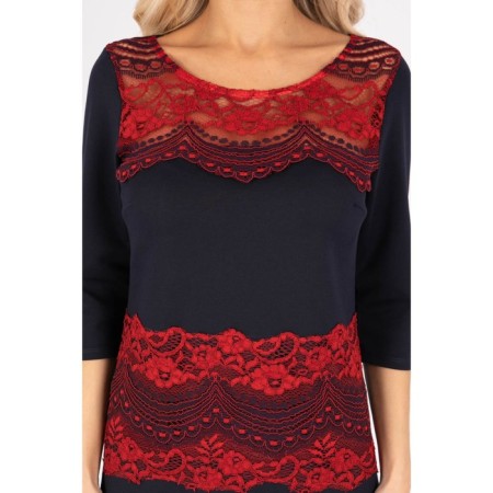 Women's dress, size 48, blue, red color-7