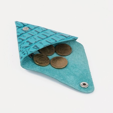 Case for coins/headphones on the button, turquoise color-2