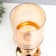 Summary metal, glass per 1 candle "Titsino" D-6 cm, gold 11.5x11.5x38 cm