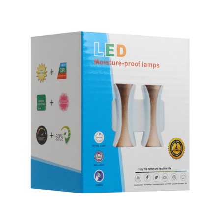 Facade lamp "Elegant", FSD-043, 4 W, 3000K, 2 rays, IP65, 220 V, plastic, white-11
