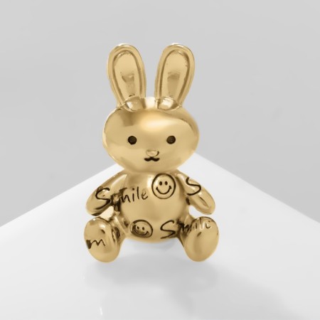 Back "Bunny" toy, color matte gold