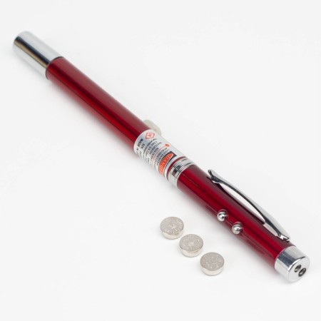 Laser pointer, sliding, 3 in 1: 670 nm, 3 LR44, red beam, 15 x 1 cm-1