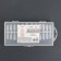 Gel tips for nail extension, 240 pcs, an oval shape, full matte coating, in a container, a transparent color