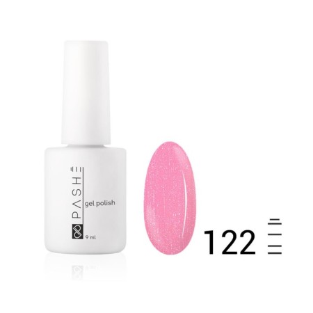 Color gel polish Pashe, No. 122 Pink shine, 9 ml