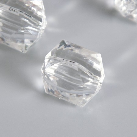 Beads for creativity plastic "Crystal Rectangular" set of 5 pcs 2.3x2x1.9 cm