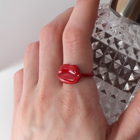 Ring "lips", red color, dimensionless-2