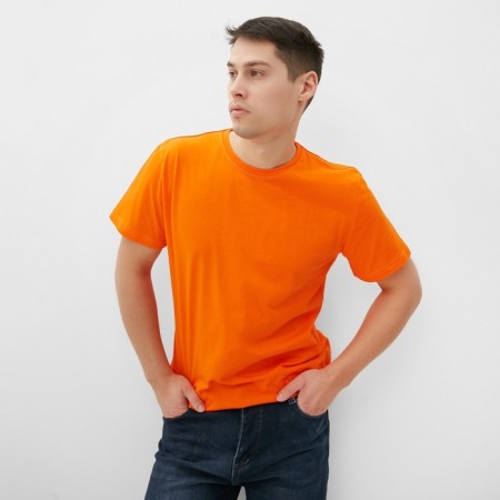 T -shirt male, orange color, size 48-4