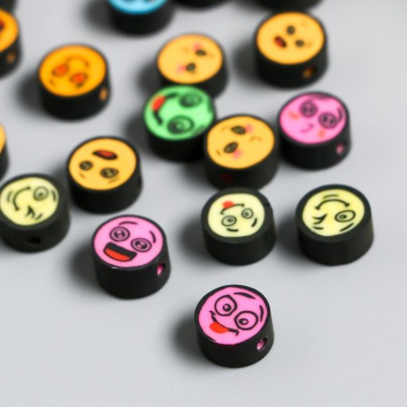 Beads for the creativity of PVC "Funny Smiley" set 25 pcs 0.5x0.9x0.9 cm-1