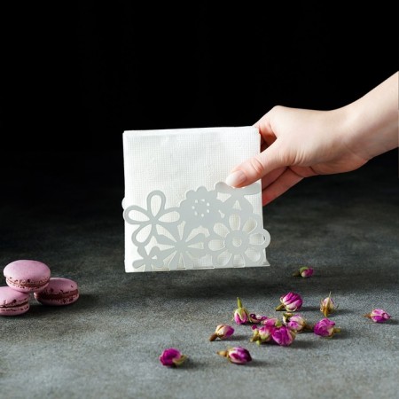 Napkin "flowers", 13 × 4.5 × 9 cm, white color-6