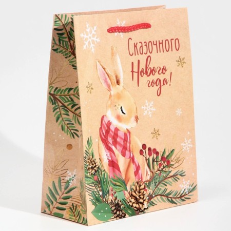 Laminated vertical packet "Fairytale New Year", MS 18 x 23 x 8 cm, New Year-2