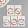 Cardboard "Flower Wreath" set 10 pcs (5 types) 4x6 cm