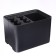 Umbrella stand, plastic, 6 round, 4 square departments, 18 × 18 × 26.5 cm, black