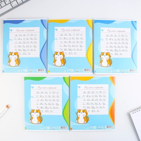 A notebook in a 24 -sheet line A5, on the paper clip “September 1: KOTE”, 5 types of mix, whiteness 96%.-9