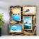 Photo frame plastic in 4 photos 10x15 cm "Fishing" gold 37x34x2 cm