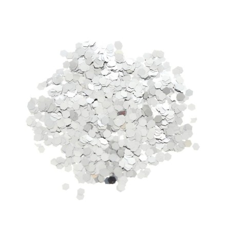 Filler for the ball "Confete hexagon", 3 mm, 10 g, silver color