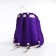 A backpack with a zipper, purple color