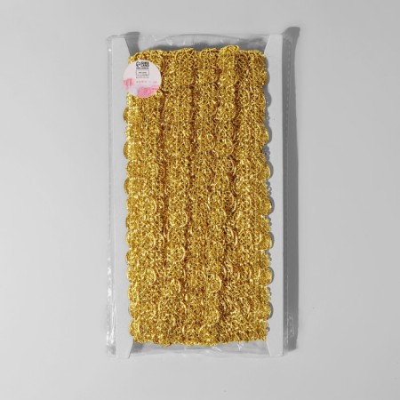 Decorative braid, 12 mm, 10 ± 1 m, gold color-2