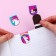 A postcard with magnetic bookmarks "The sweetest!" Unicorn, Minnie Mouse, 8 pcs.