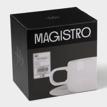 Ceramic coffee magistro Carbon Ceramic, 4 items: a cup 250 ml, a saucer d = 15.5 cm-10