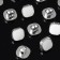 A button on the leg, d = 10 mm, the color is white/silver