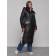Coat insulated winter female, size 44, black color