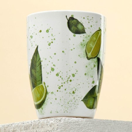 Ceramic Lime Ceramic mug, 350 ml, white color-2