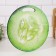 Board cutting and serving round kitchen "cucumber in context", 25.5 cm
