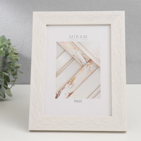 Photo frame Plastic "Mira" 15x21 cm, 651668 beige (plastic screen)-1
