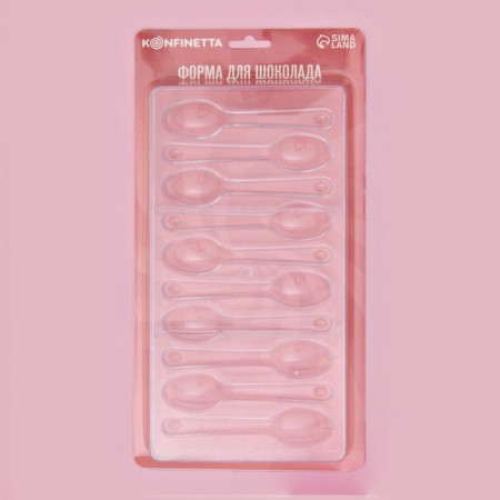 Konfinetta chocolate form "spoons", 27.5 × 13.5 cm, 10 cells (11.5 × 2.7 cm)-5