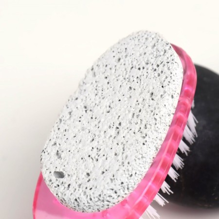 Pumza for a pedicure, with a brush, bilateral, 20 cm, color mix-2