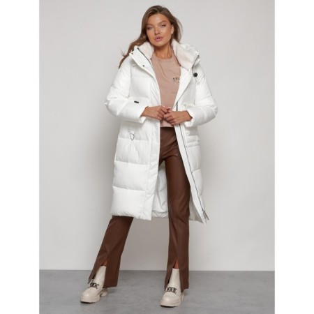 Coat insulated winter female, size 48, white color-23