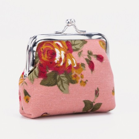 Women's wallet on the farmar, pink color-1