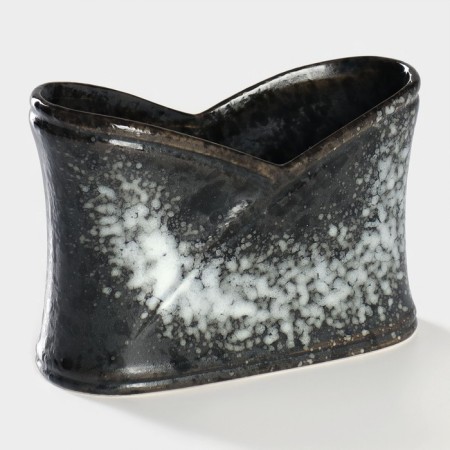 Porcelain napnage magistro "night rain", 12 × 5.7 × 8.2 cm, black color is black-3