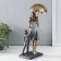 Souvenir Polystone "Mom with her son on a walk under the umbrella" Blue 28x11x8 cm