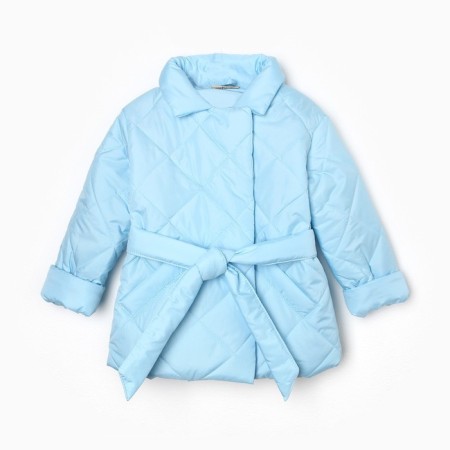 The jacket is naked, the color is blue, height is 98 cm-5