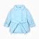 The jacket is naked, the color is blue, height is 98 cm