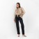 Women's shirt with ribbons MIST, size 48, beige