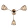 Lamp on the ESCADA rod, 1129/3P. 3x60W, e27, 590x590x290 mm, color gold