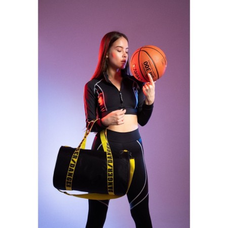 Sports bag Danger with zipper, black color-3