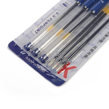 Set of gel pens, 0.5 mm, 3 pieces + 3 blue rod-2
