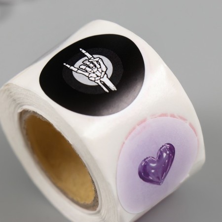 Sticker Paper "Diskoshar" d = 2.5 cm 252 pcs in the roll-3