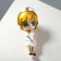 Broach "nurse" blue -eyed, colored in gold